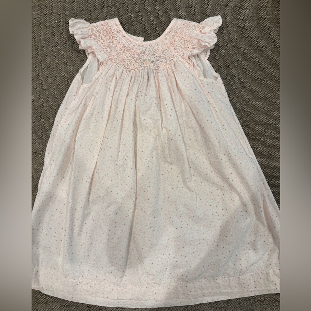 Sweet Dreams Pink Smocked Ruffle Dress - Size 4